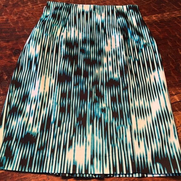 Worthington teal & white cotton skirt 12 - Picture 4 of 12